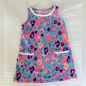 Lilly Pulitzer Paws Off Leopard shift dress 2T-3T kids XS